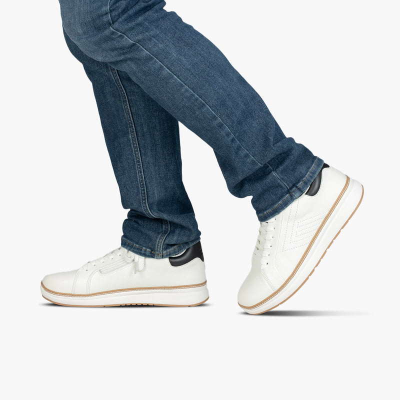 BILLY Comfort Luxe Mens White Leather