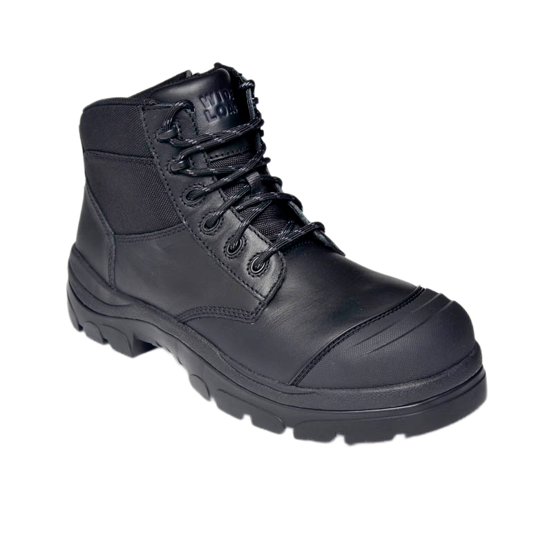 Wide Load 690BZC Composite Safety Toe Zip 6 inch Work Boot - Black - 6E Only
