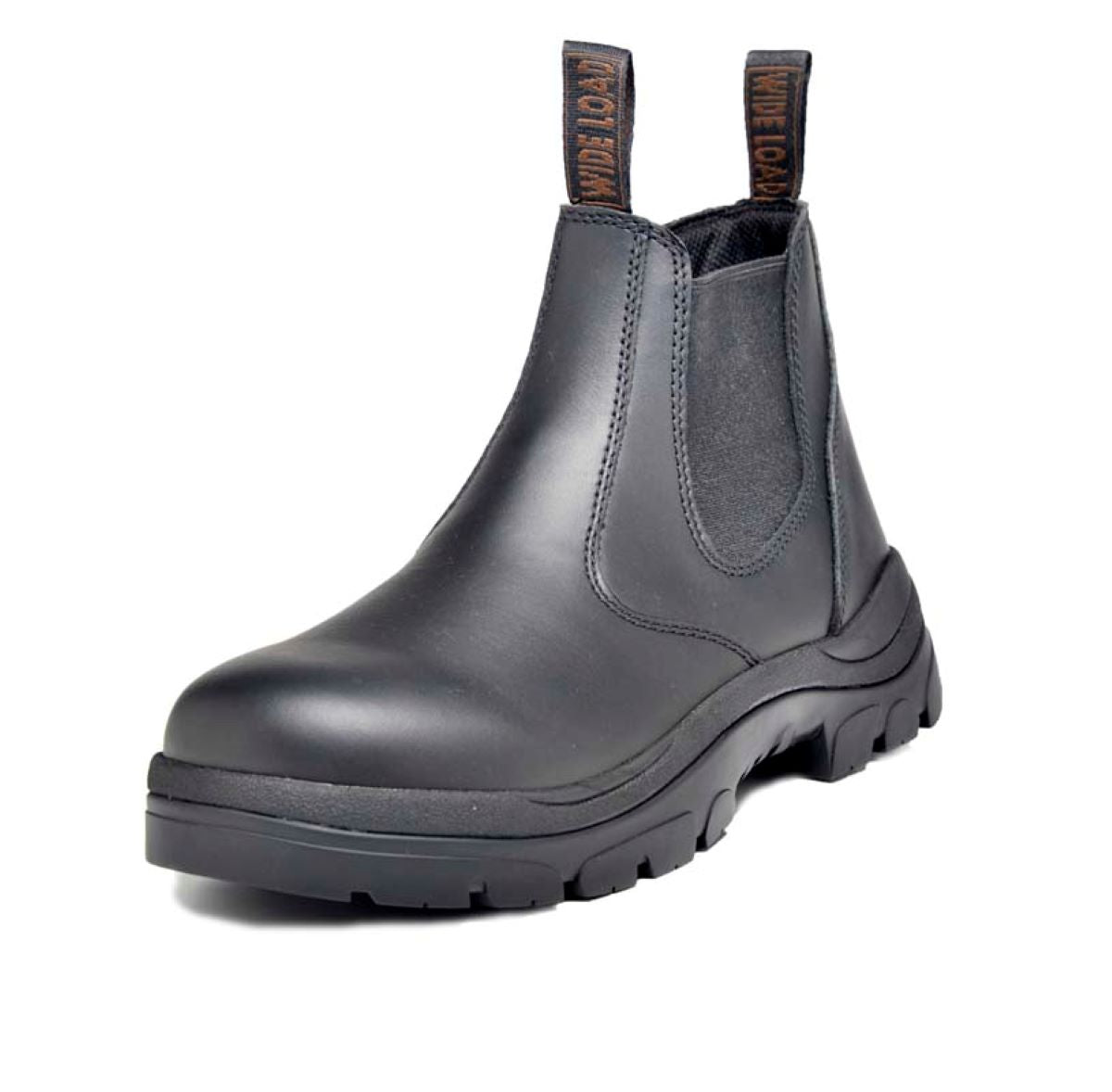 Wide Load 390BZN - Soft Toe Black Elastic Sided Boot + Zip