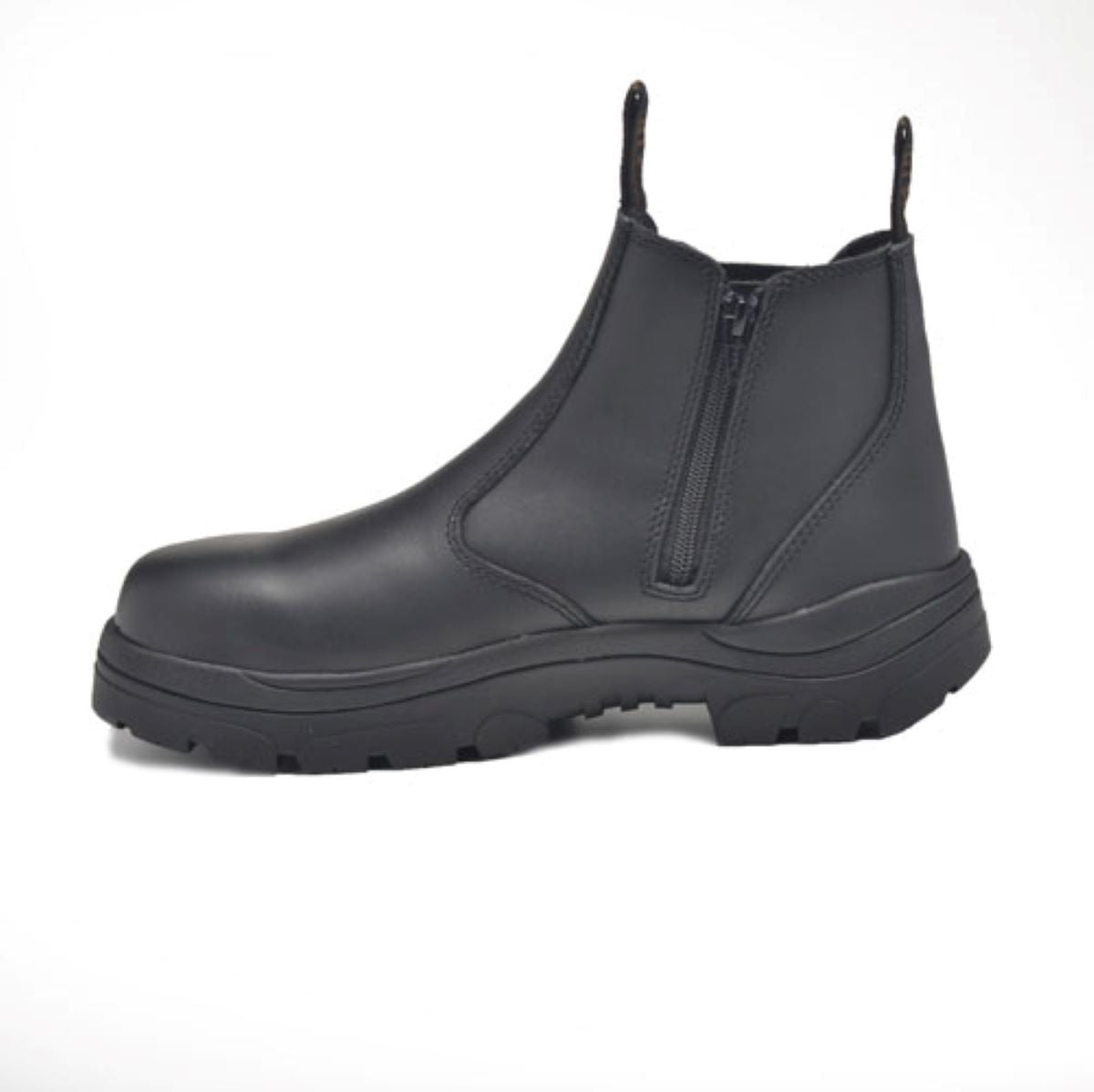 Wide Load 390BZN - Soft Toe Black Elastic Sided Boot + Zip