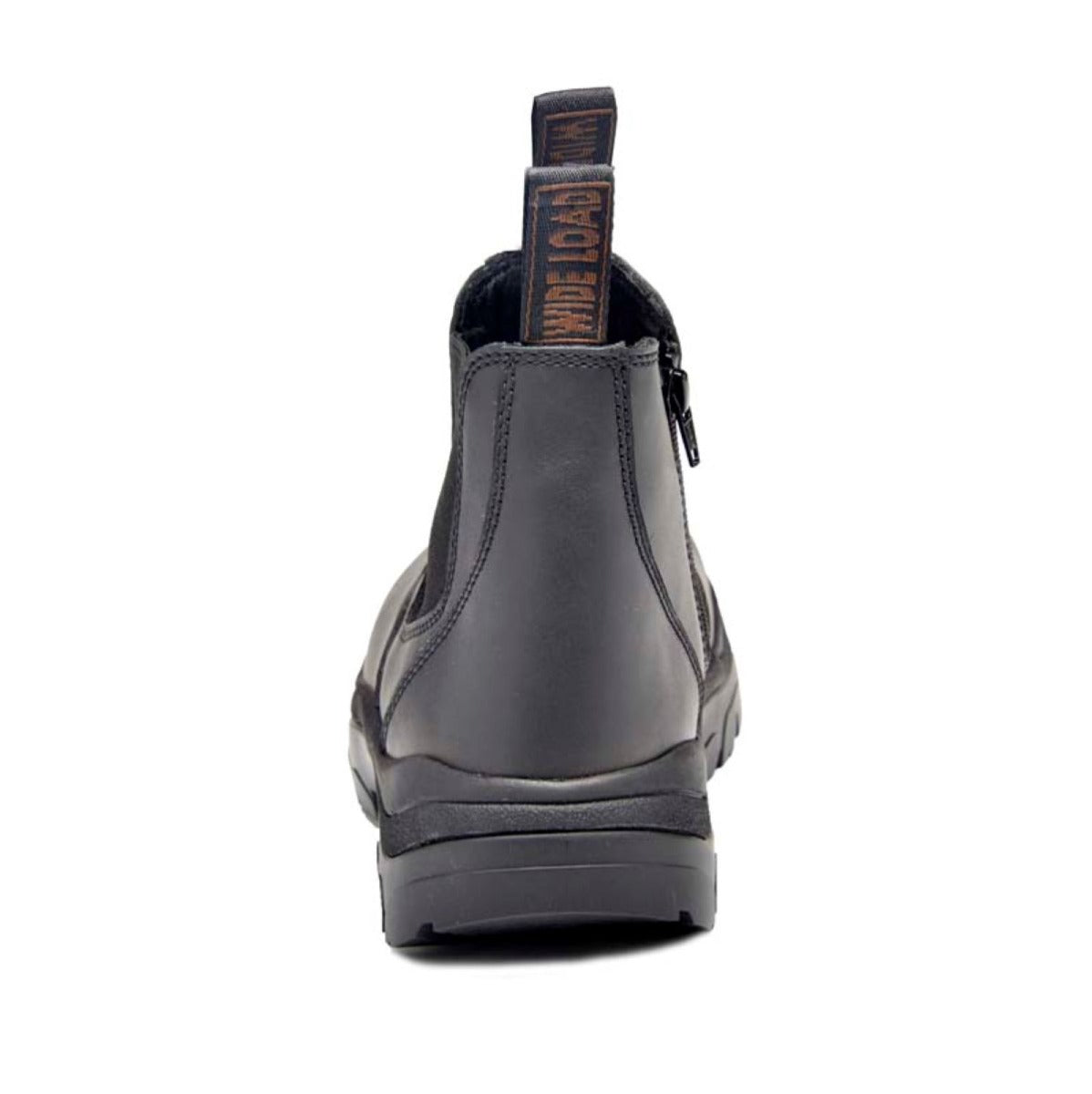 Wide Load 390BZN - Soft Toe Black Elastic Sided Boot + Zip