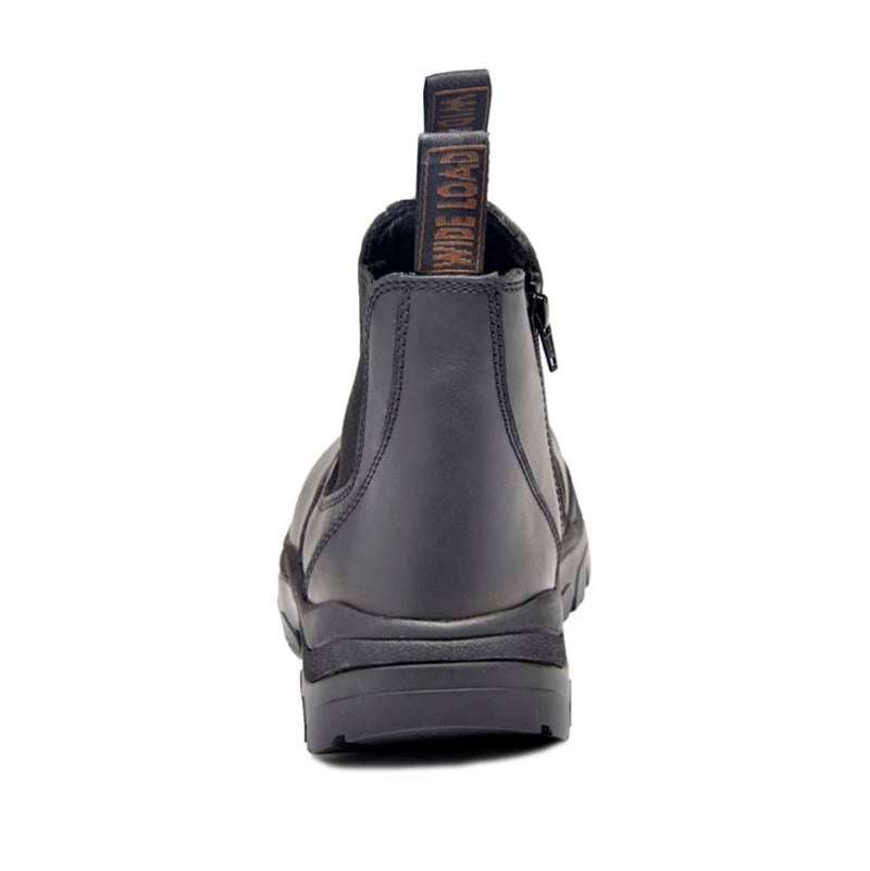 Wide Load 390BZN - Soft Toe Black Elastic Sided Boot + Zip