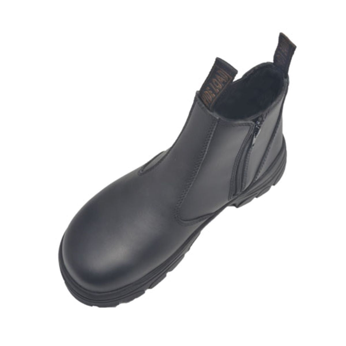 Wide Load 390BZN - Soft Toe Black Elastic Sided Boot + Zip