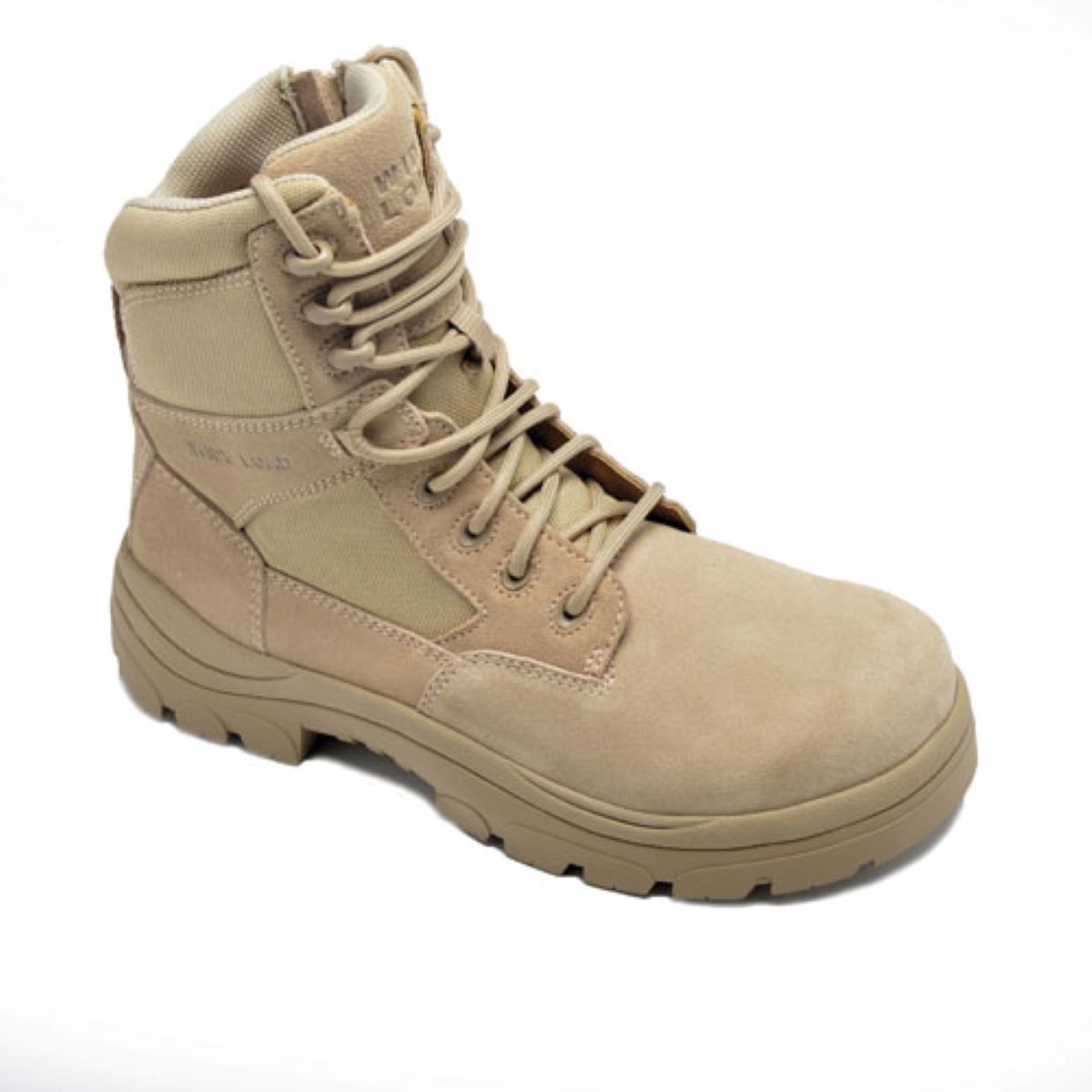 Wide Load 790SZN - 8inch Sand Soft Toe Zip / Lace Up Boot