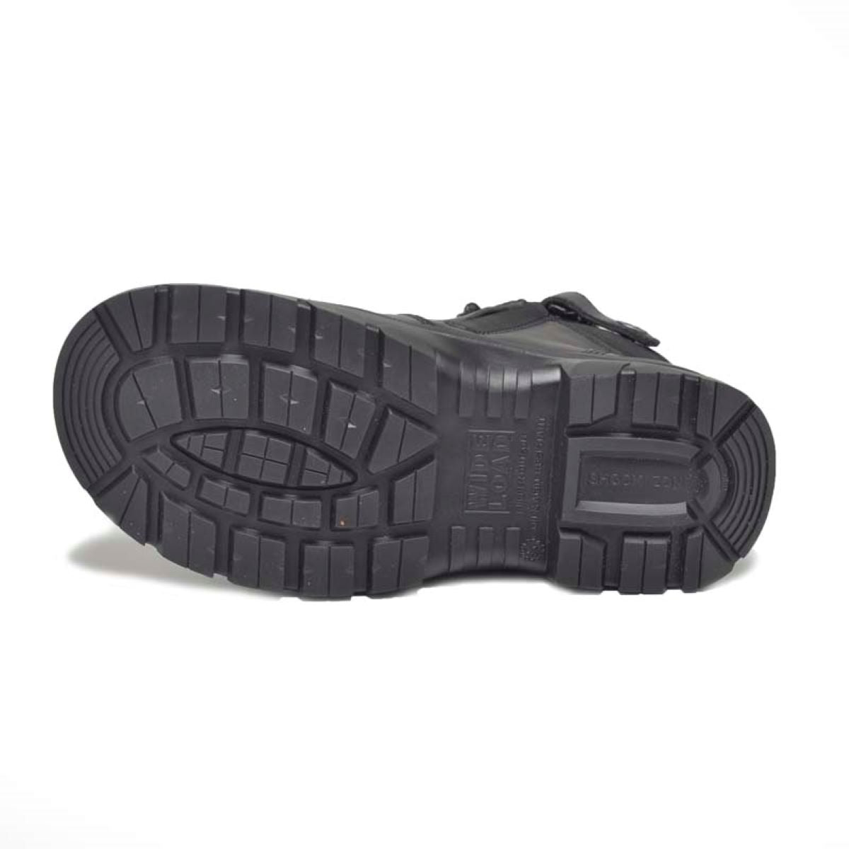 Wide Load 590BZN - 6inch Black Soft Toe Zip / Lace Up Boot