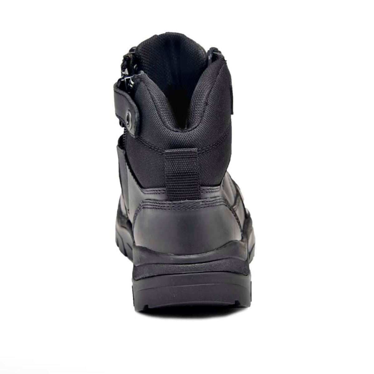 Wide Load 590BZN - 6inch Black Soft Toe Zip / Lace Up Boot