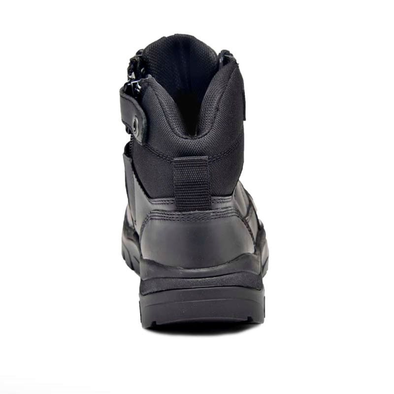 Wide Load 590BZN - 6inch Black Soft Toe Zip / Lace Up Boot