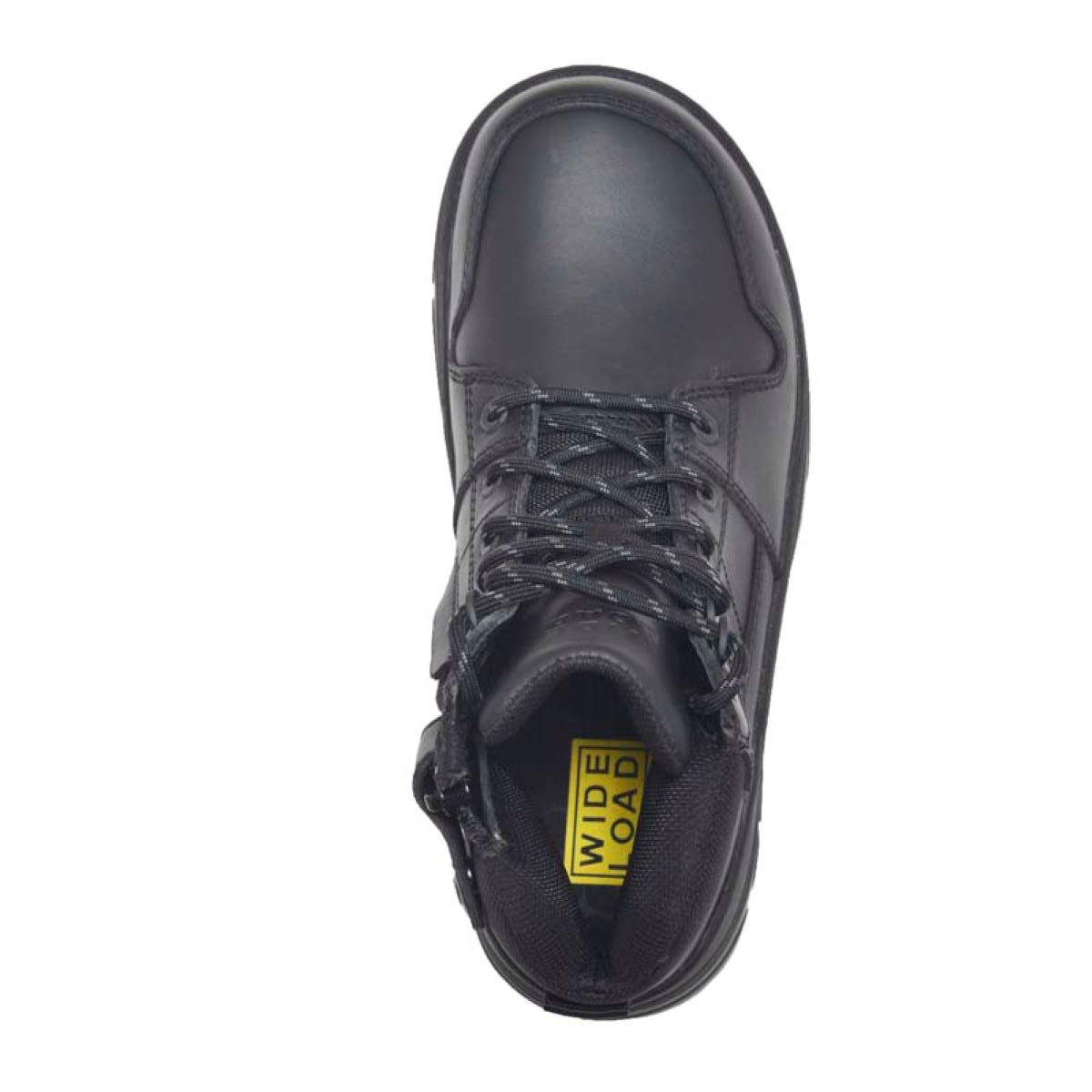 Wide Load 590BZN - 6inch Black Soft Toe Zip / Lace Up Boot