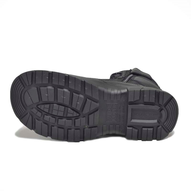 Wide Load 790BZC Composite Safety Toe Zip Laced Water Resistant 8 inch Tactical Boot - Black