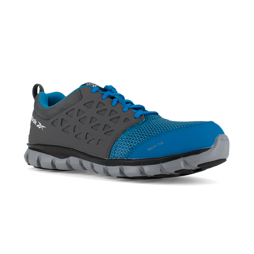 Reebok Sublite Cushion Alloy Toe, SD Work Shoe - Blue/Grey in 4E extra wide