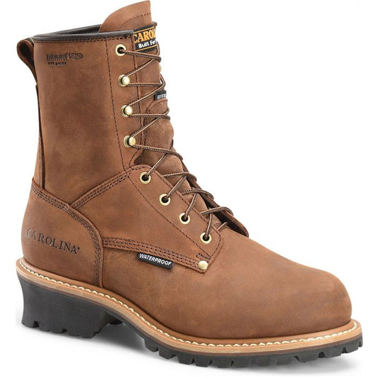 Carolina Elm Men's 8" Insulated Waterproof Logger Boot (Steel Toe) - CA5821