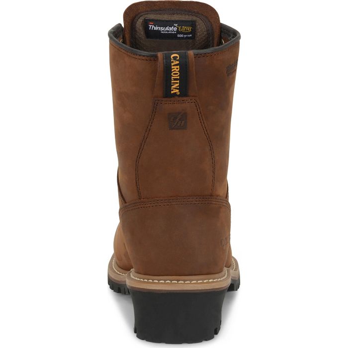 Carolina Elm Men's 8" Insulated Waterproof Logger Boot (Steel Toe) - CA5821