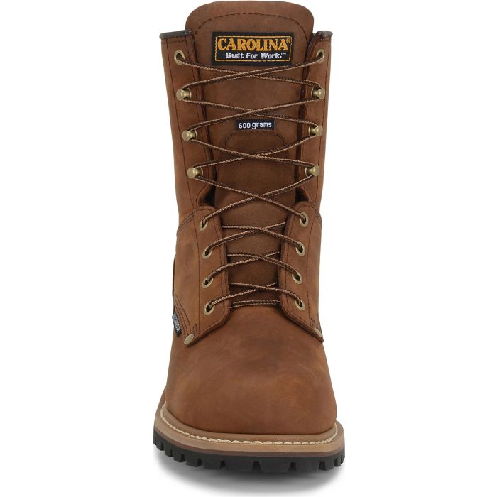 Carolina Elm Men's 8" Insulated Waterproof Logger Boot (Steel Toe) - CA5821