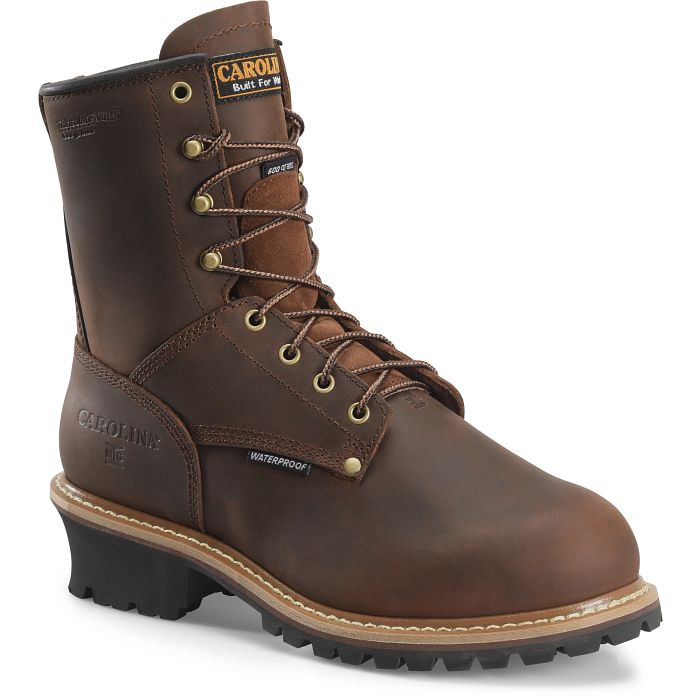 Carolina Elm Men's 8" Met Guard Insulated Waterproof Logger Boot (Steel Toe) - CA7821