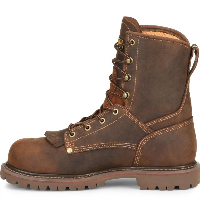 Carolina CA8528 Men's 8-Inch Waterproof Composite Toe Work Boot in Brown