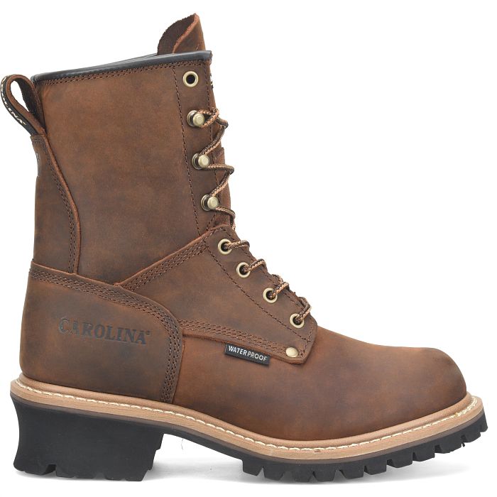 Carolina Elm Men's 8" Waterproof Logger Boot (Soft Toe) - CA8821