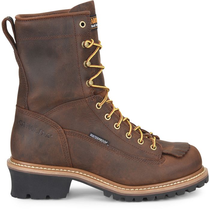 Carolina Spruce Men's 8" Waterproof Logger Boot (Soft Toe) - CA8824