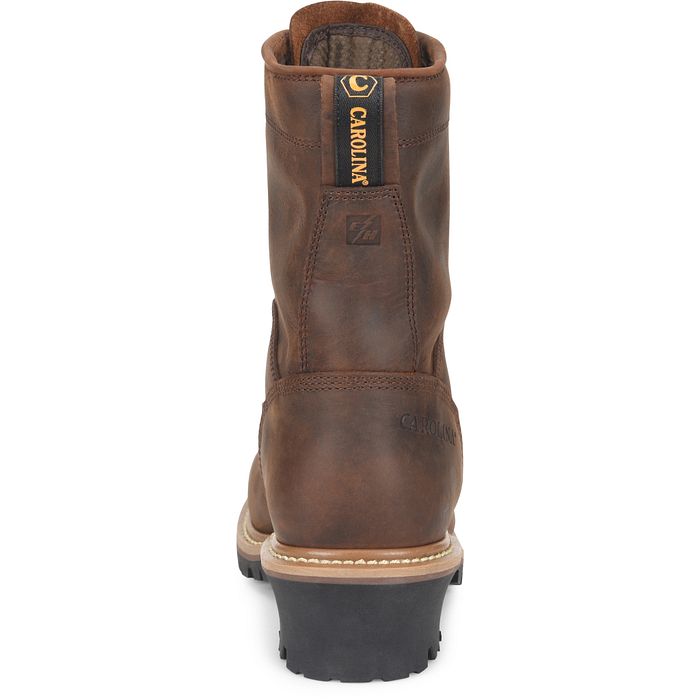 Carolina Spruce Men's 8" Waterproof Logger Boot (Soft Toe) - CA8824