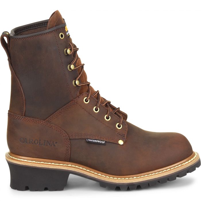 Carolina Elm Men's 8" Waterproof Logger Boot (Steel Toe) - CA9821