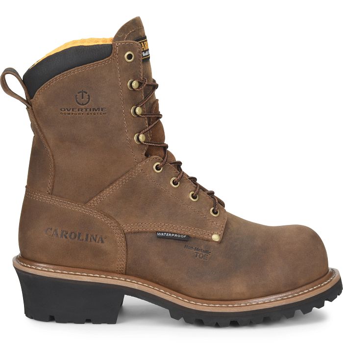 Carolina Poplar Men's 8" Waterproof Logger Boot (Composite Toe) - CA9852