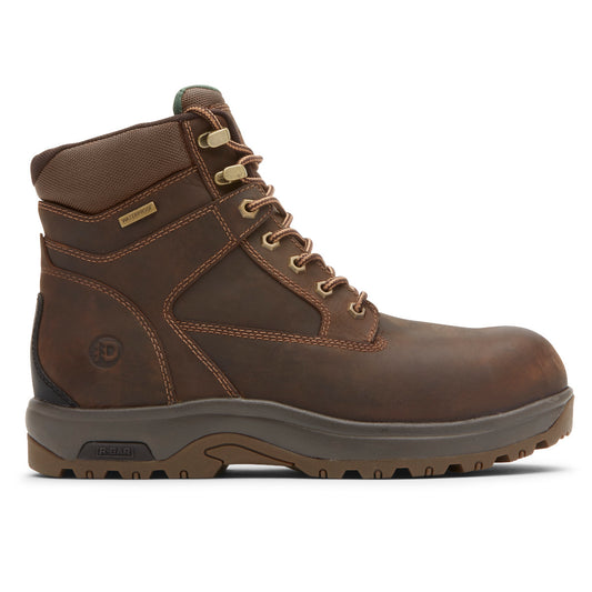 Dunham 8000 Works 6" Composite Safety Toe Boot - Brown Leather