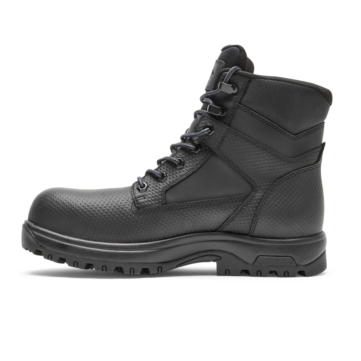 Dunham 8000 Works 6" Composite Safety Toe Boot - Black Textured Leather