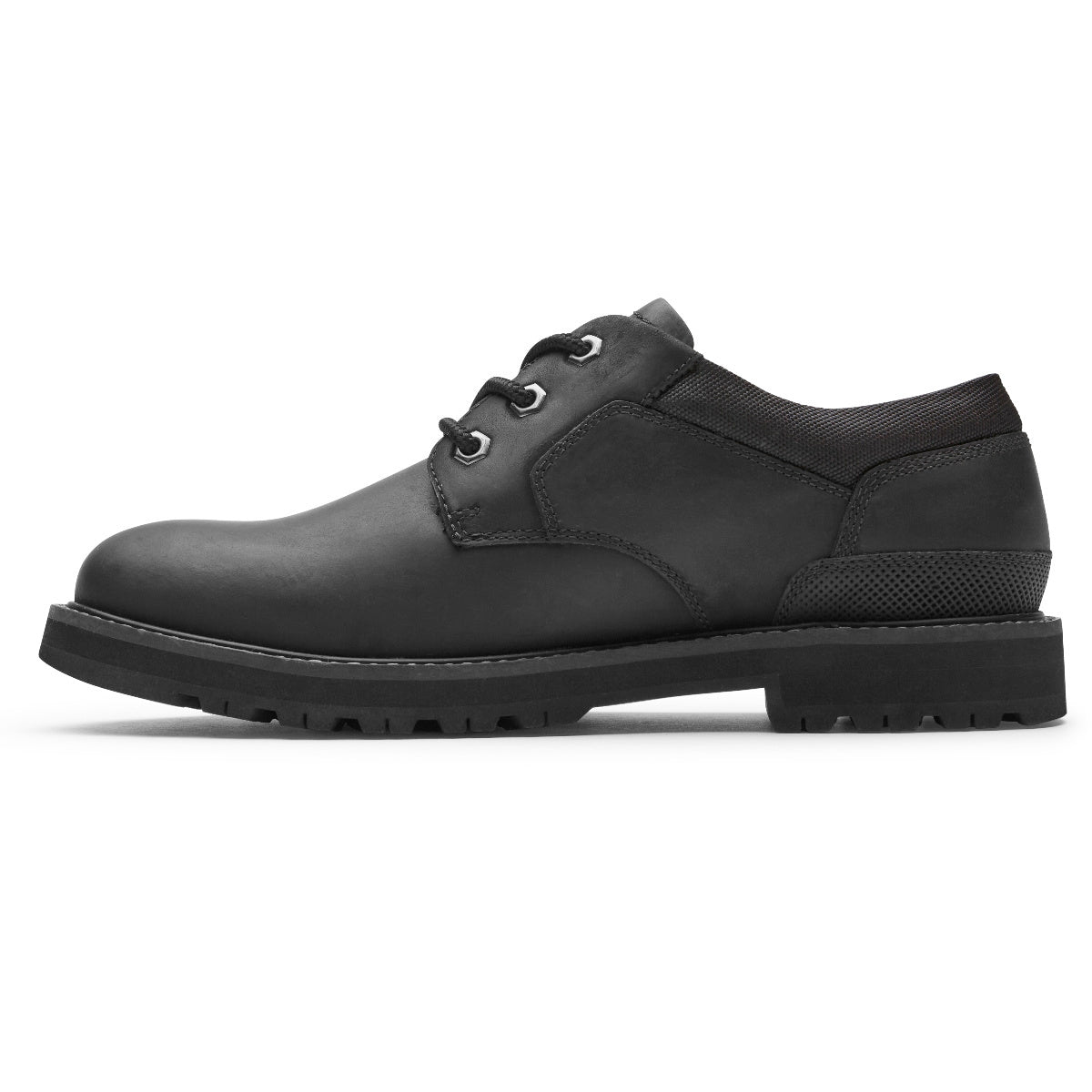 Dunham Mens Byrne Plain Toe Ox - BLACK CH LEA