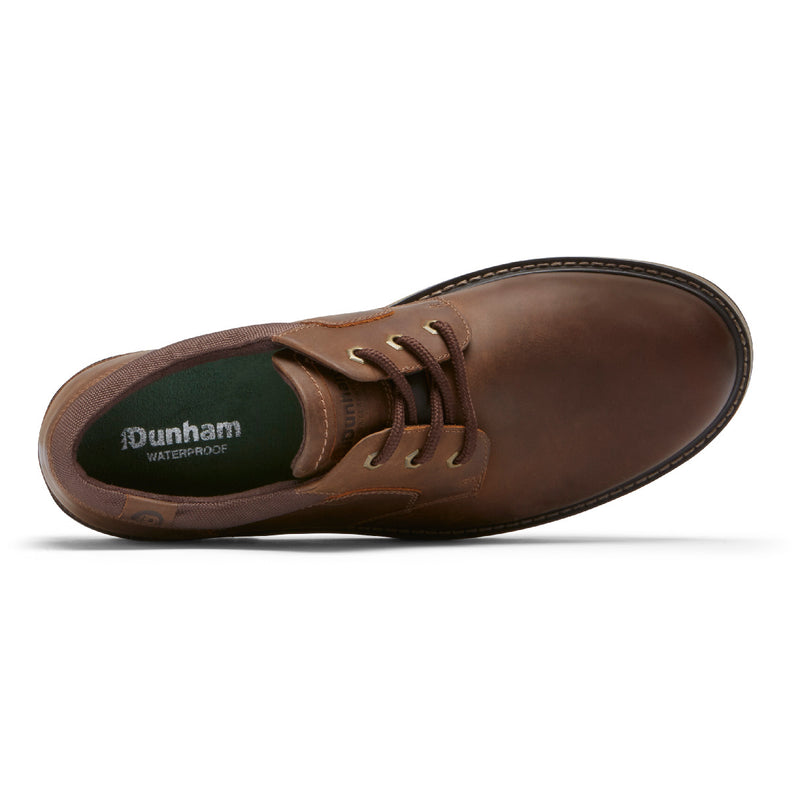 Dunham Mens Byrne Plain Toe Ox - BROWN LEA