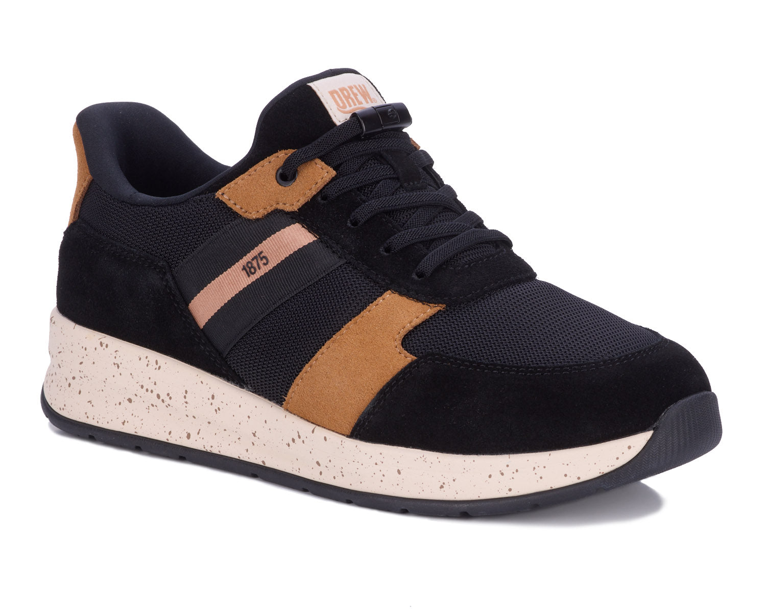 Drew Shoe Connor - Black/Tan Suede Combo