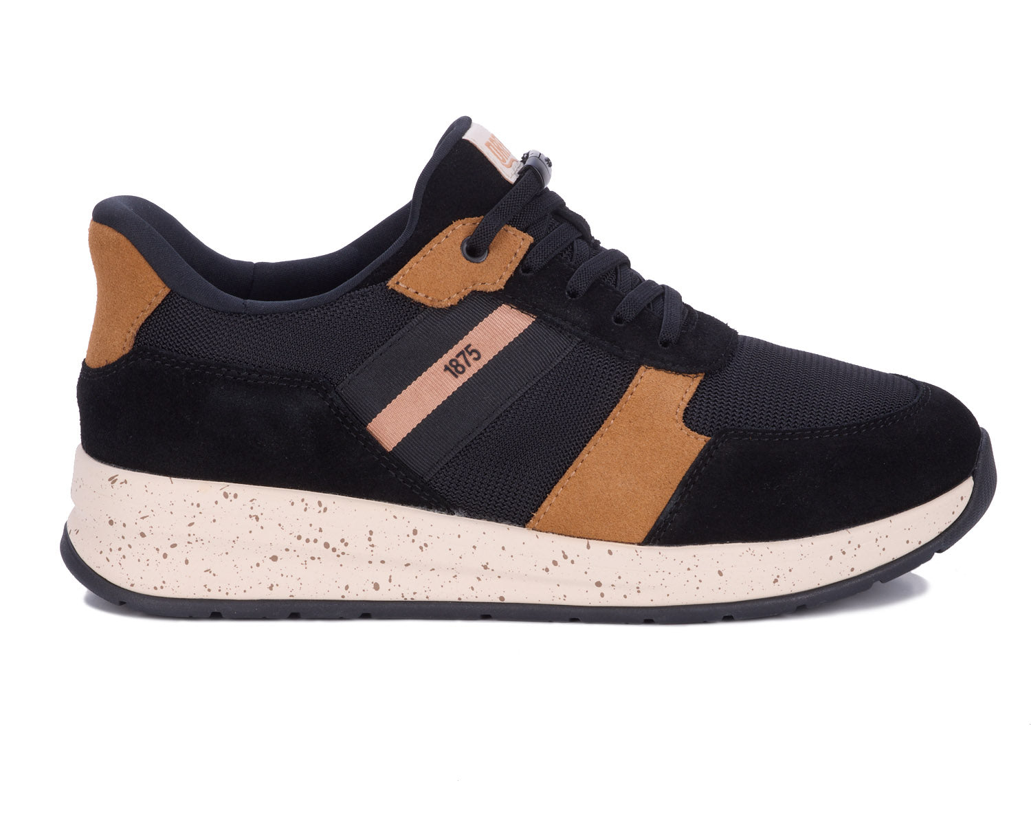 Drew Shoe Connor - Black/Tan Suede Combo