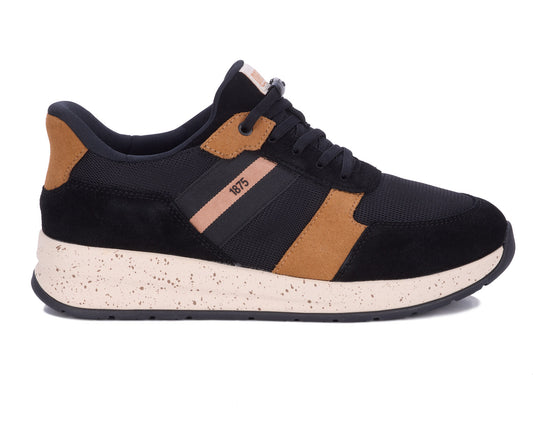 Drew Shoe Connor - Black/Tan Suede Combo