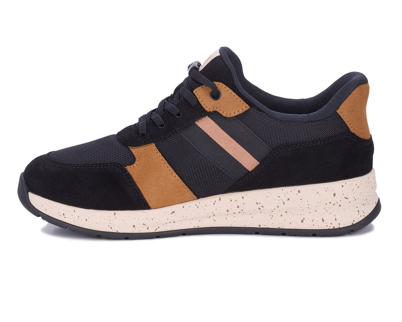 Drew Shoe Connor - Black/Tan Suede Combo
