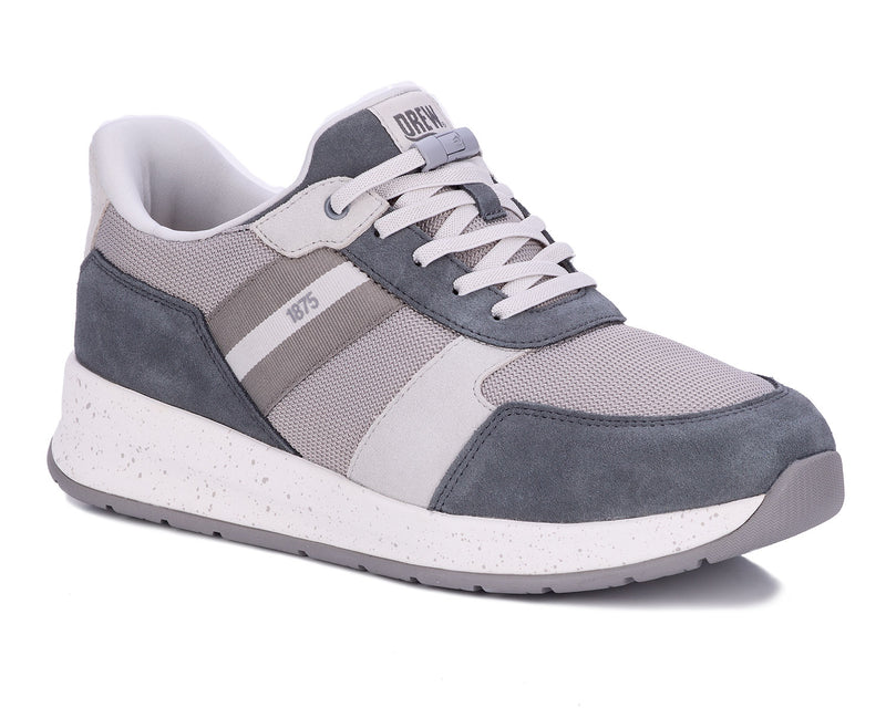 Drew Shoe Connor - Grey Suede Combo