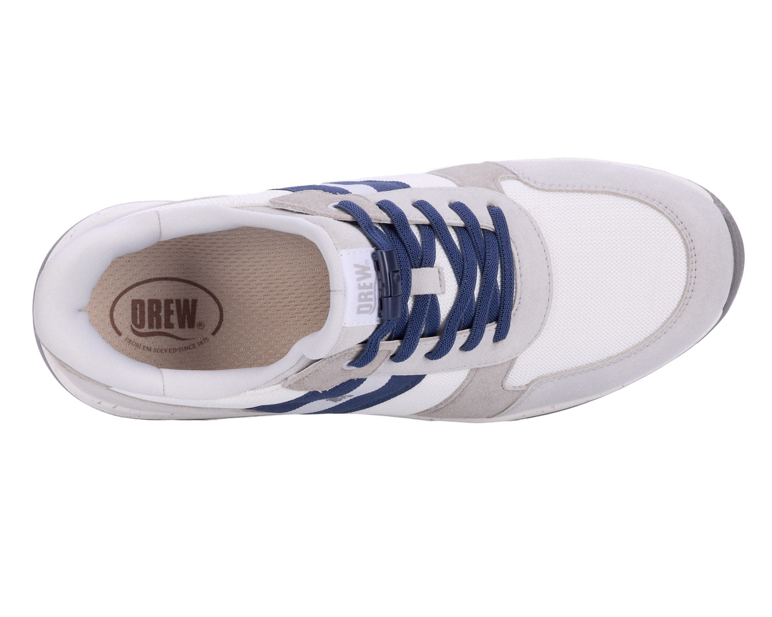 Drew Shoe Connor - White Suede Combo
