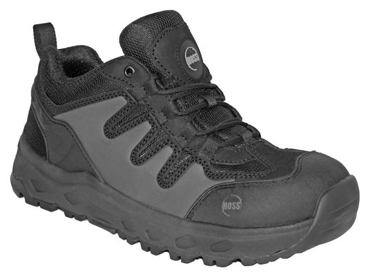 Hoss Eric Lo Oblique Aluminum Safety Toe Non-Waterproof Shoes - Black