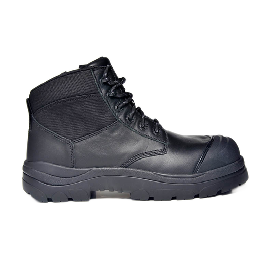 Wide Load 690BZC Composite Safety Toe Zip 6 inch Work Boot - Black - 6E Only