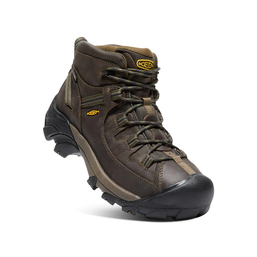 Keen Mens Targhee II Waterproof Mid Wide - Canteen/Dark Olive