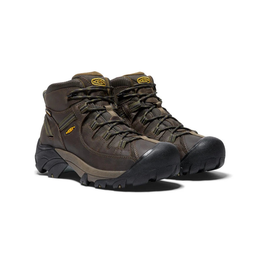 Keen Mens Targhee II Waterproof Mid Wide - Canteen/Dark Olive