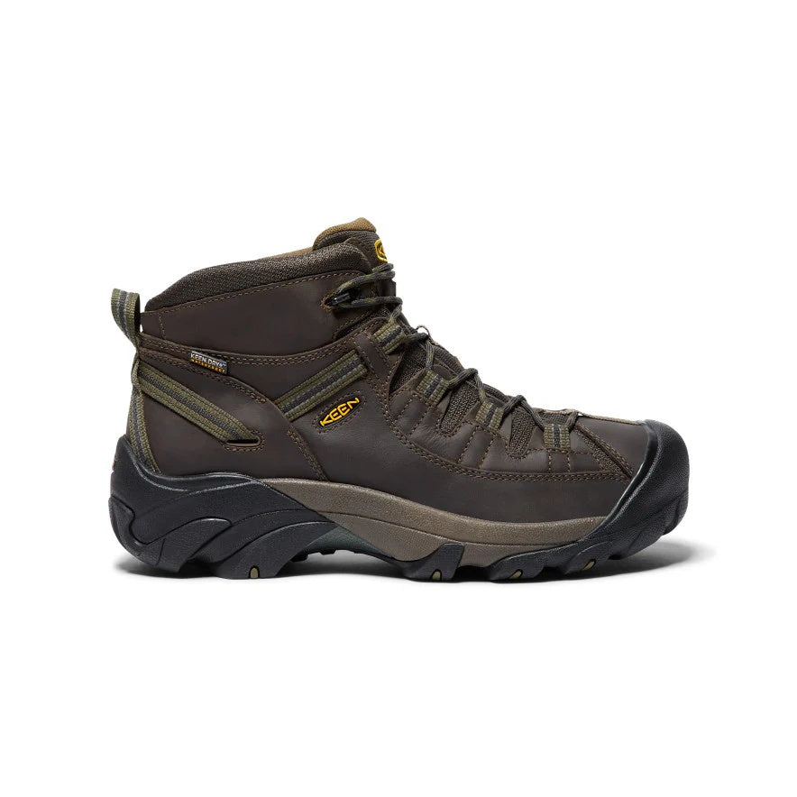 Keen Mens Targhee II Waterproof Mid Wide - Canteen/Dark Olive