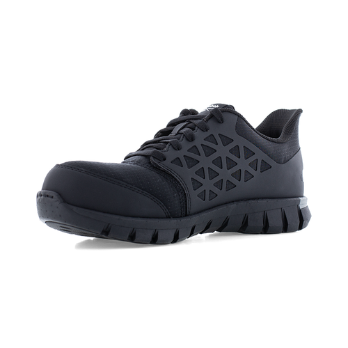 Reebok Sublite MAX Cushion Composite Toe, SD Work Shoe - Black/Gray in 4E extra wide