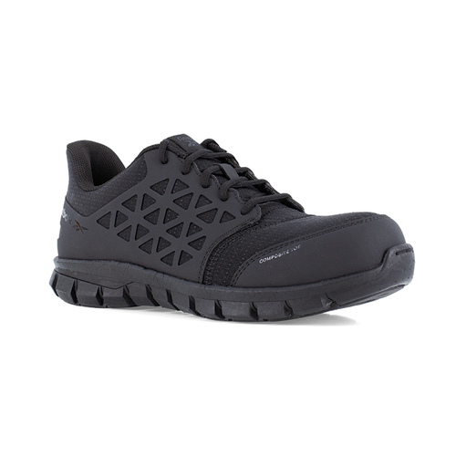 Reebok Sublite MAX Cushion Composite Toe, EH Work Shoe - Black in 4E extra wide