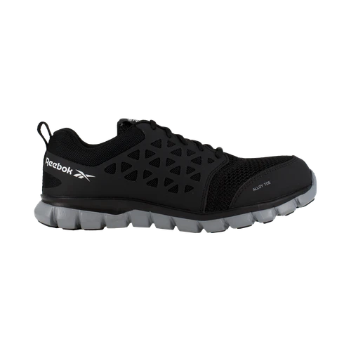 Reebok Sublite Cushion Alloy Toe, EH Work Shoe - Black in 4E extra wide