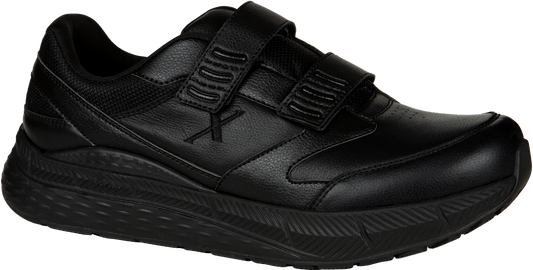 Xelero Steadfast Walker Men's Black Leather Velcro Shoe
