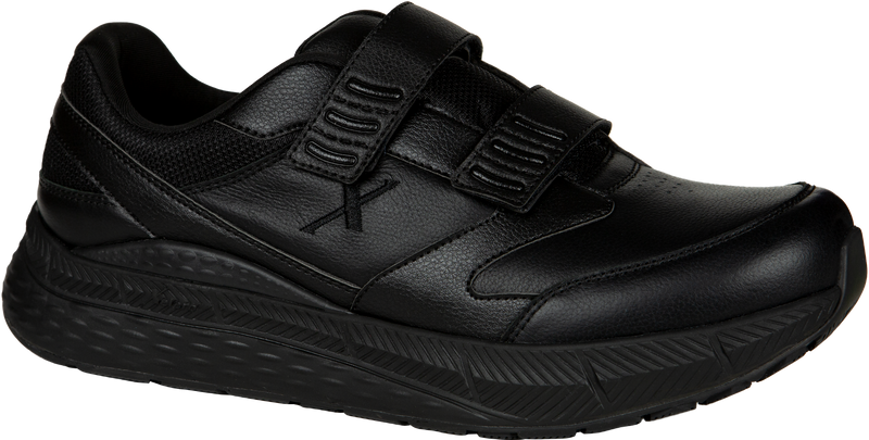 Xelero Steadfast Walker Men's Black Leather Velcro Shoe