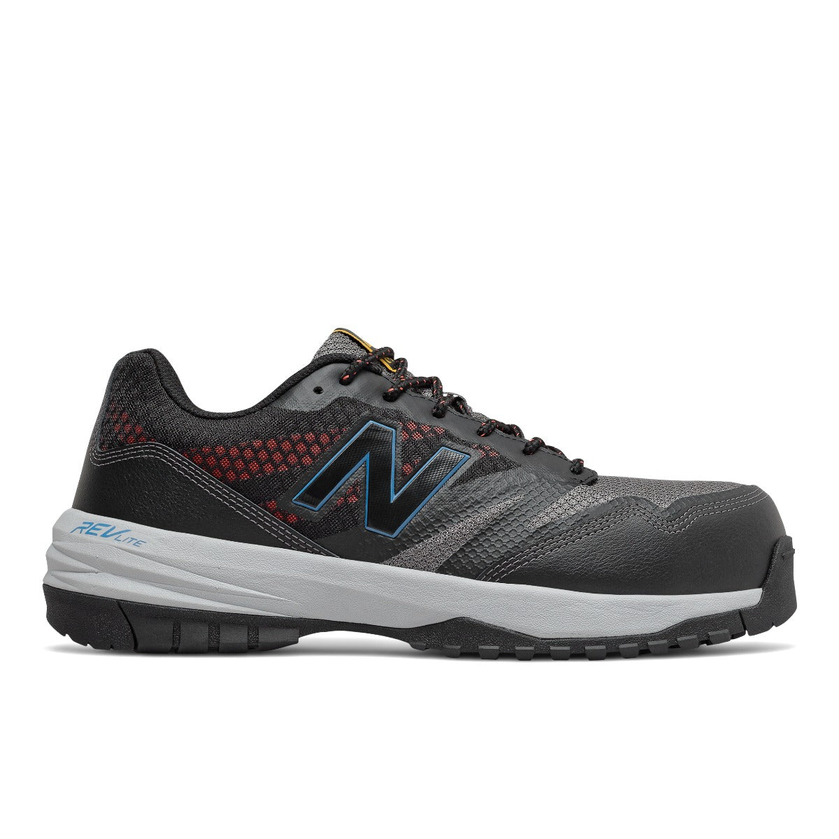 New Balance Composite Toe 589 ESD Athletic Work Shoes - Black / Toro Red