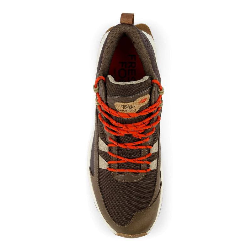 New Balance Fresh Foam X Hierro Mid GTX Mens Running Shoe - Dk Mushroom / Blk Coffee / Neo Flame