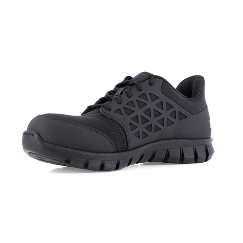 Reebok Sublite MAX Cushion Composite Toe, EH Work Shoe - Black in 4E extra wide
