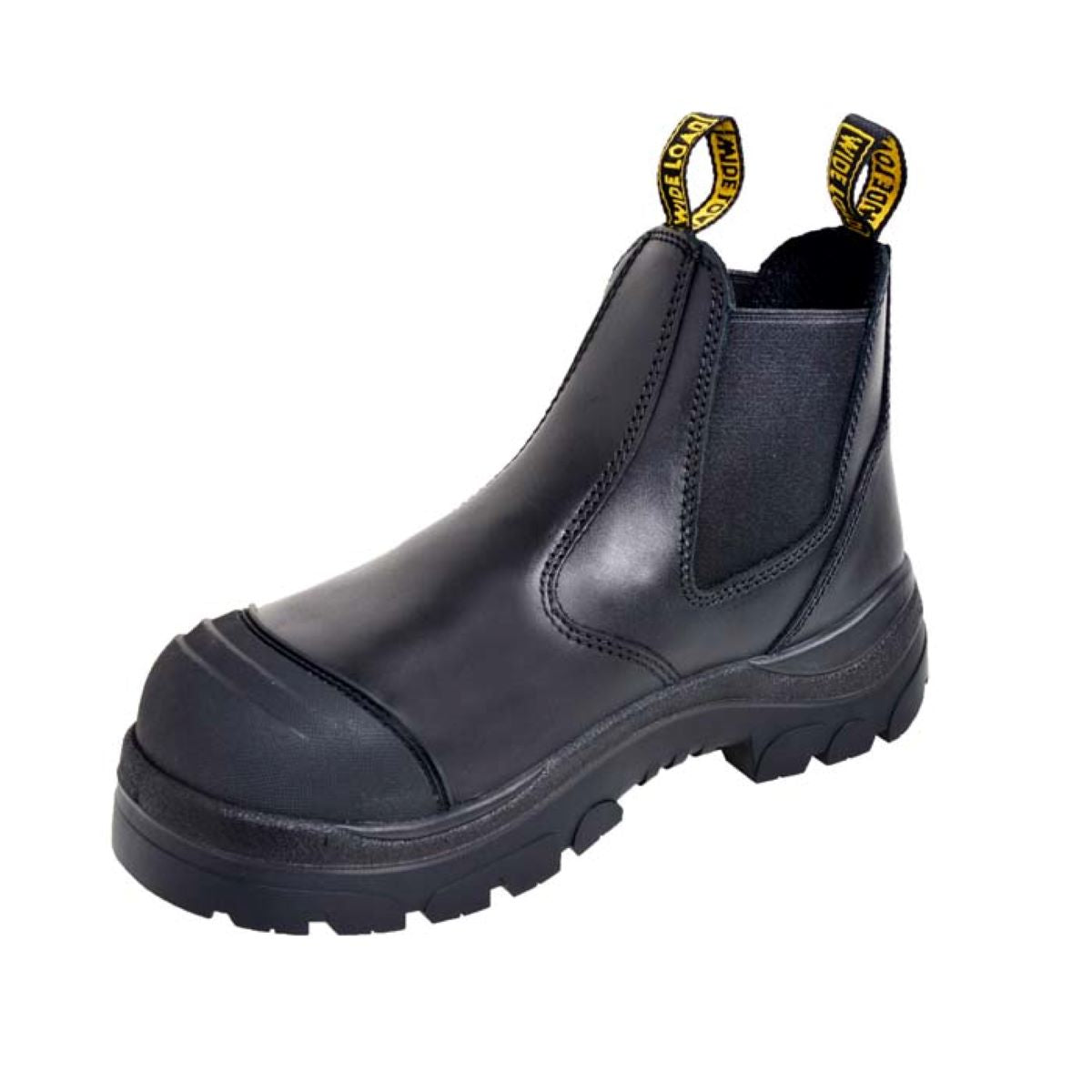 Wide Load 490BPO Steel Safety Toe Pull-On Water-resistant Work Boot - Black - 6E Only