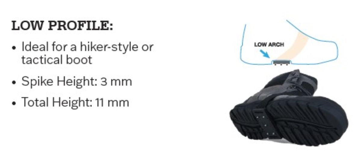K1 Series Mid-Sole Ice Cleat - Low Profile - Black