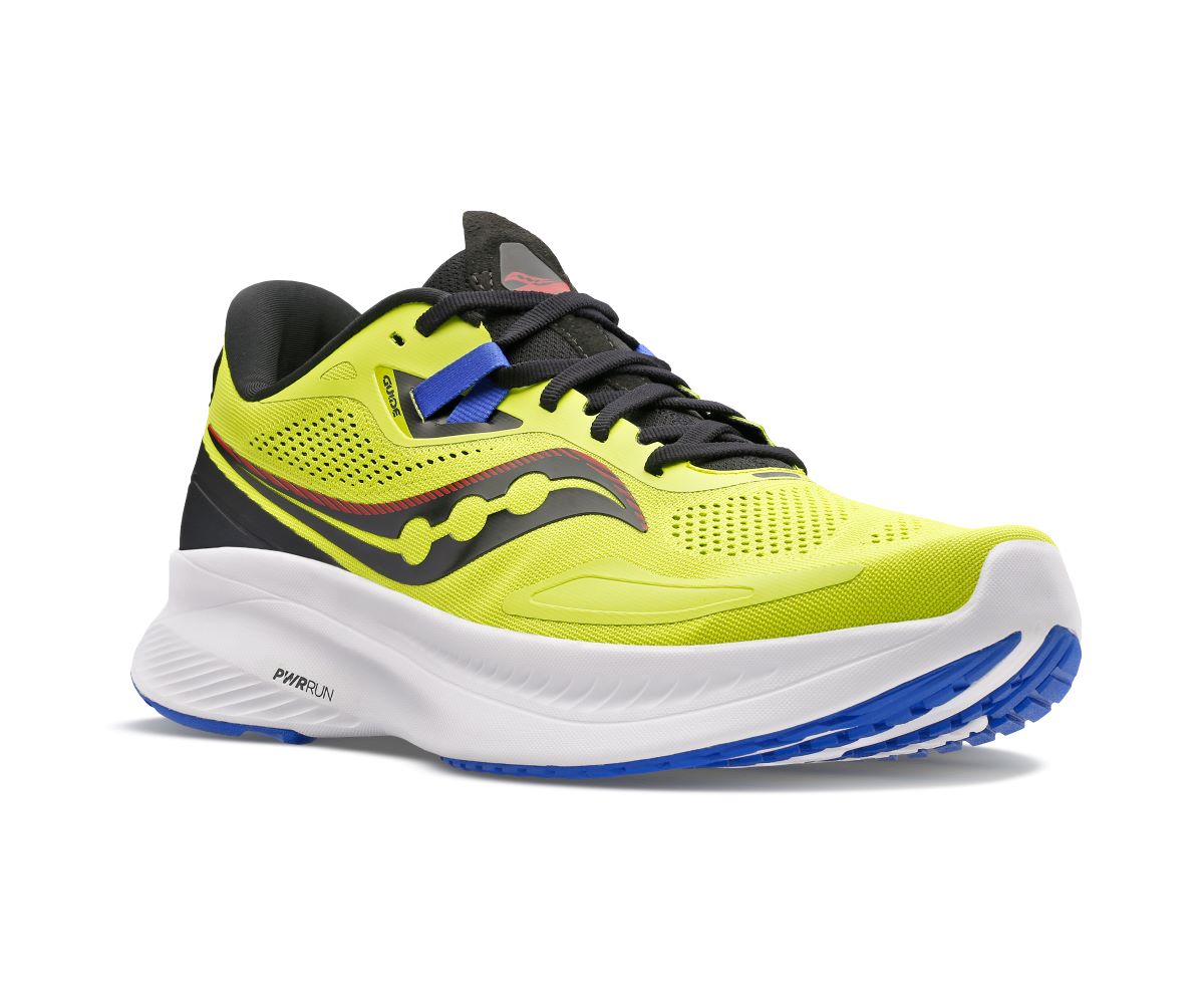 Saucony Guide 15 Men's Running Shoe - Acid / Blue Raz